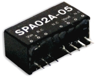 SPA02E-15, Миниатюрные регулируемые DC/DC преобразователи на 2Вт с одним выходом